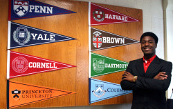 usatoday:  This 17-year-old violinist and aspiring physician was accepted to all eight Ivy League universities. Meet Kwasi Enin. (Photo via William Floyd School District) 