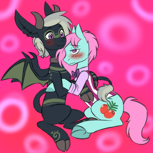 jitterbugjive: Berry valentines cuddles Valentines with Berry commissions