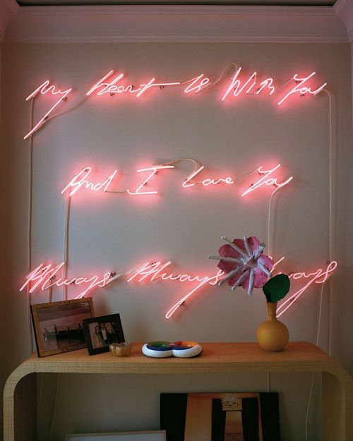 lightsandpolaroids: My heart is with you and I love you, always, always, always - Tracey Emin