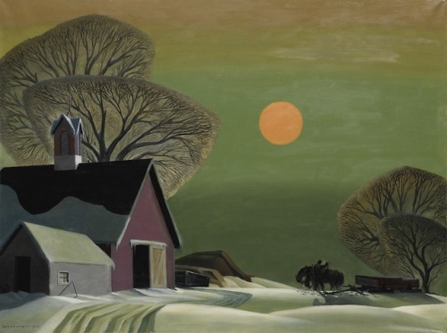 kafkasapartment:JOURNEY’S END,1965. Dale Nichols. Oil on canvas
