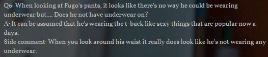whatasmoothgardener:  Fugo confirmed for thong (x)