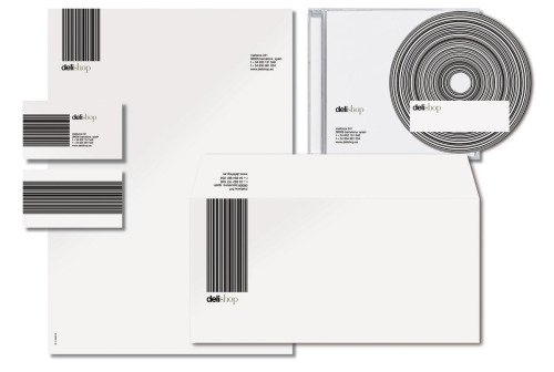 Enric AguileraLove barcode pattern - identity for a deli shop from Spain.