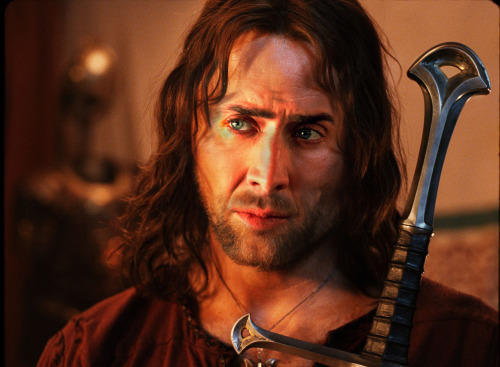 “I’m going to steal the Kingdom of Gondor”Nicolas Cage as Aragorn in The Lord of t