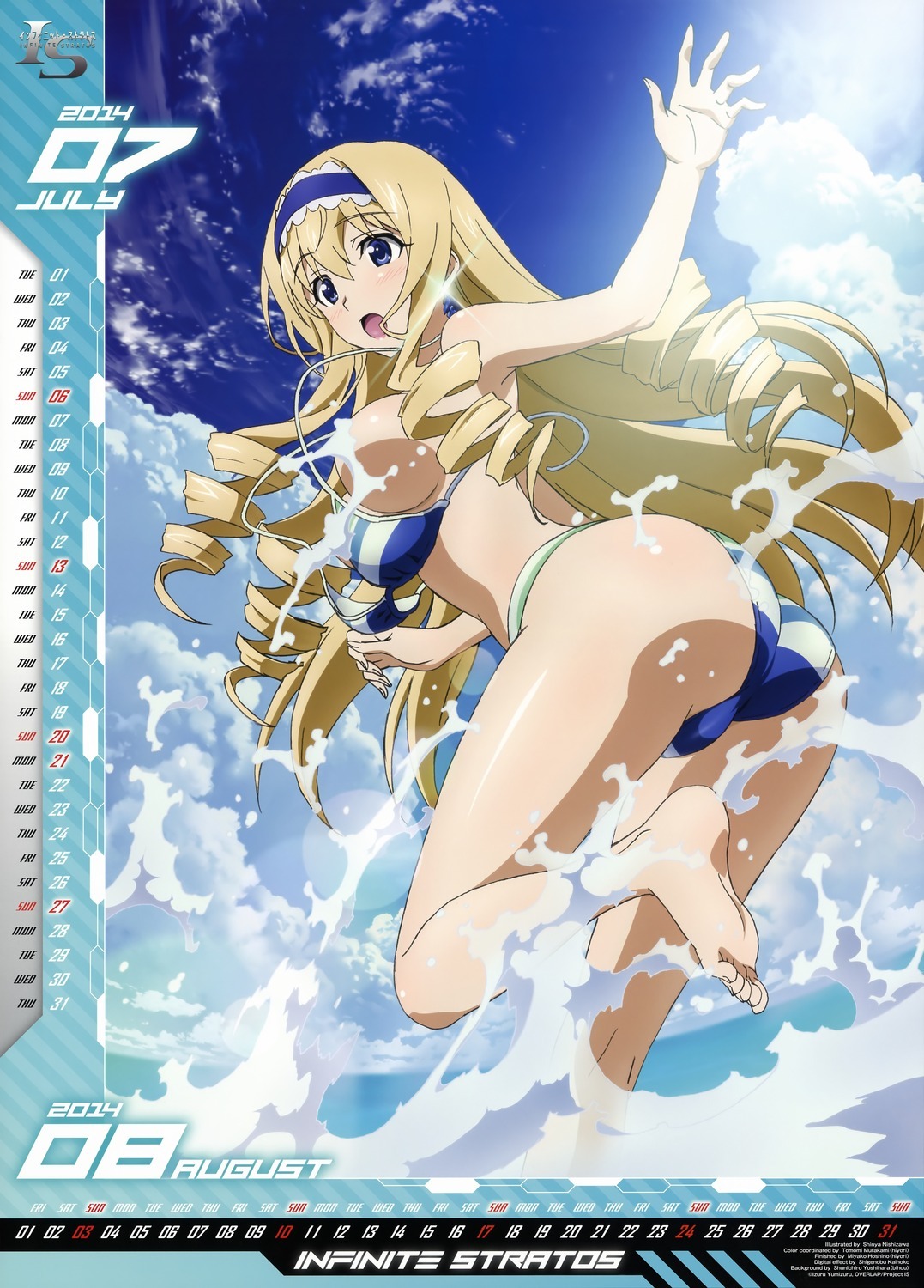 abaslev:  ass bikini calendar cecilia alcott infinite stratos nishizawa shinya swimsuits