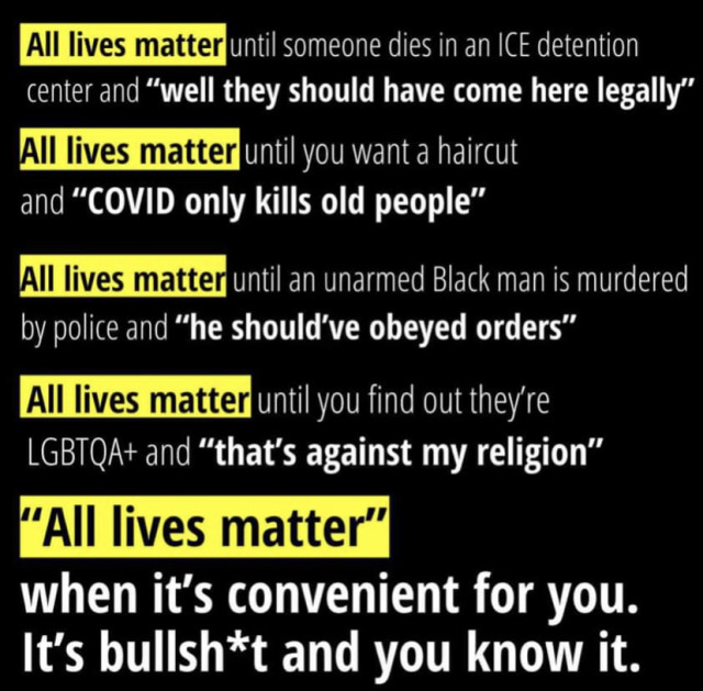 alust4life95:When people say “all lives matter” the “only for straight white
