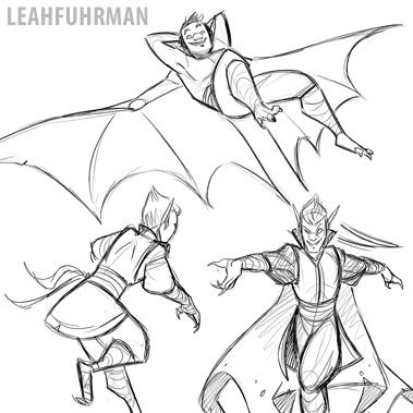 Using Morgan for some quick and dirty action poses! Even in his ‘default’ form the shape