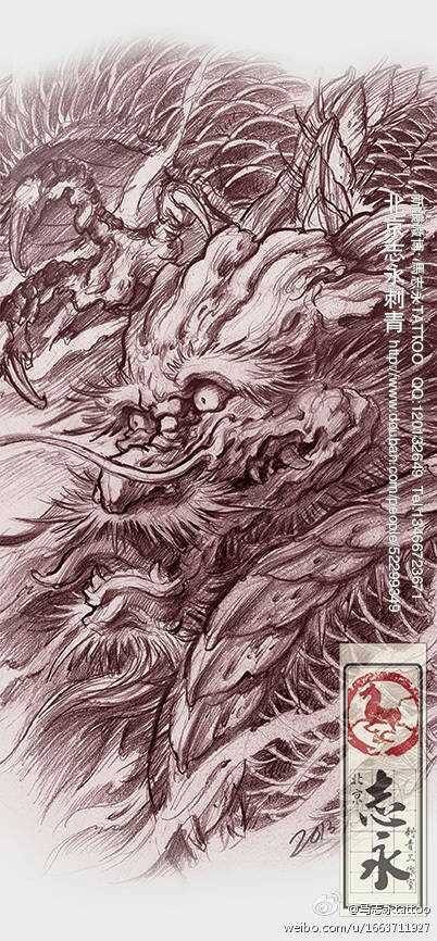 chronicink:  Dragon sketch by Master Ma 