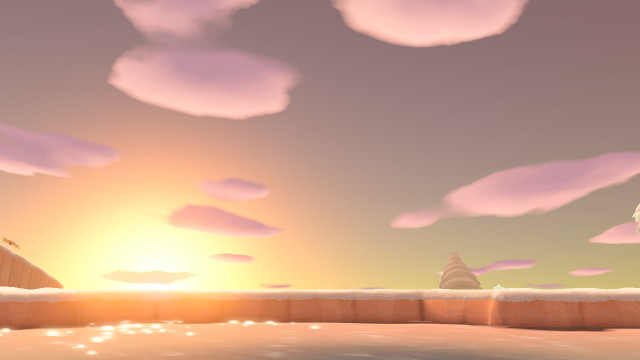 sunset over the lake on new years day, 2022 #animal crossing new horizons #new horizons#animal crossing#acnh#acnh community#sunset#sky#pretty#lake#landscape