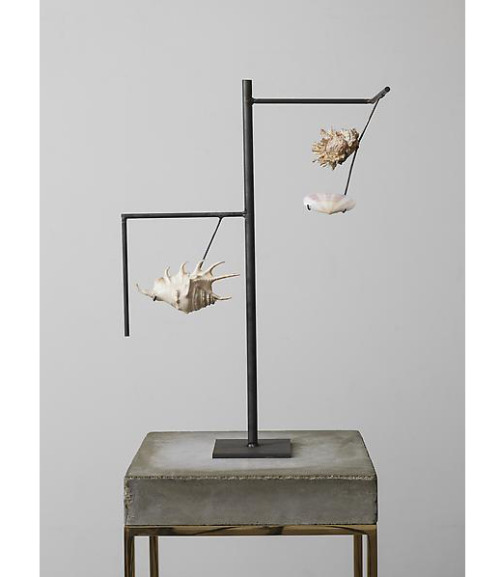 museumuesum:  Carol Bove Aurora, 2012Concrete, bronze, steel and seashells, 66 x 12 x 12 inches (167.64 x 30.48 x 30.48 cm) 