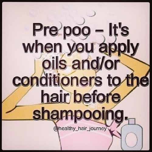 Hair Tip Alert! #NaturalHairTip #PrePoo #Oils #Condition #HairCare #Shampooing #2frochicks #hairstyl