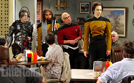 The Big Bang boys will boldly go where many geeks have gone before in this Thursday’s episode.
Which Star Trek getup is your favorite: Howard as a member of the Borg, Raj as the Klingon security chief Lt. Worf, Leonard as the intrepid Capt. Jean-Luc...