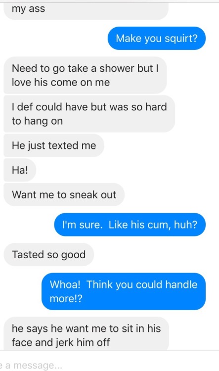 gutterbrain: Something about a thick cock she just can’t resist! Love texts like this. Good ti