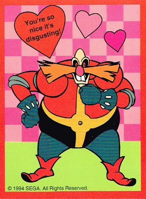 caterpie:Retro Sonic the Hedgehog Valentine’s cards (1994)