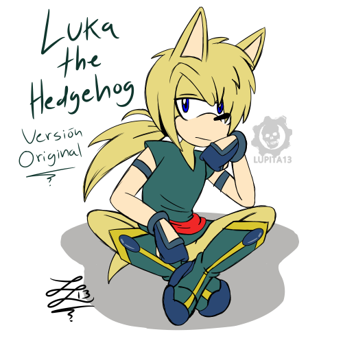 Luka the Hedgehog - Diseños / Versiones Aquí otro lindo fan child, el equipo esta