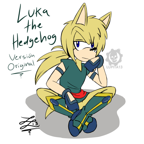 Luka the Hedgehog - Diseños / Versiones Aquí otro lindo fan child, el equipo esta completo, mas deta