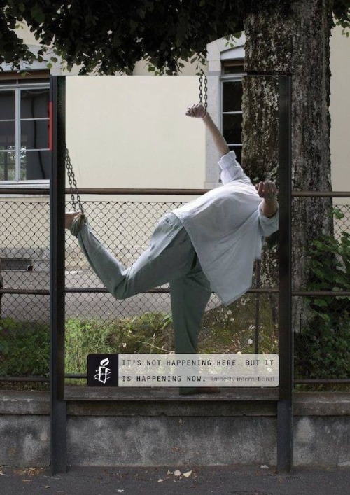 parkbenchpoet4: poisoned-ivie: kalories: thebrokentaboos: Ad Campaign by Amnesty International Switz