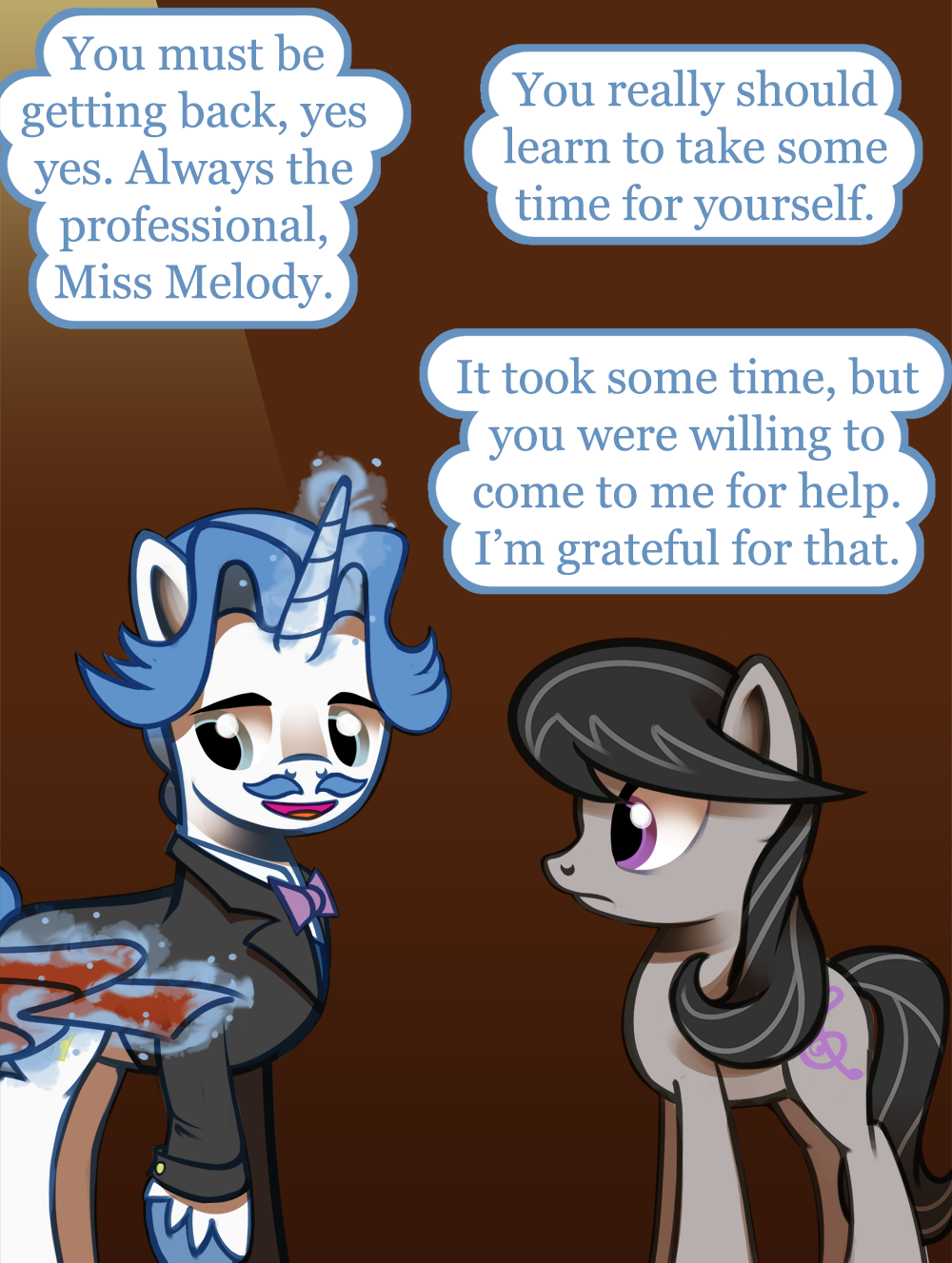 ask-canterlot-musicians:Don’t worry about it. It’s not my scarf either. =3