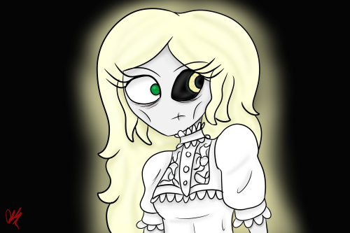 A redraw of the first time I drew my vampire Veranity on my tablet