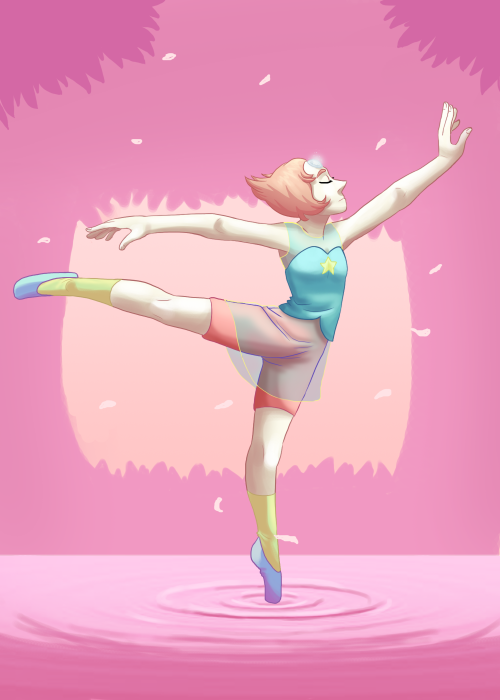 serpentenial:  finally got around to drawing some fanart for Steven Universe! Pearl is my absolute favorite, so pretty and graceful uvu eehh lazy background =^=