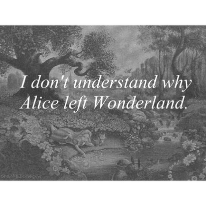 Me either😔  #aliceinwonderland #blackandwhite #feels #fuckeveryoneelse #lonely