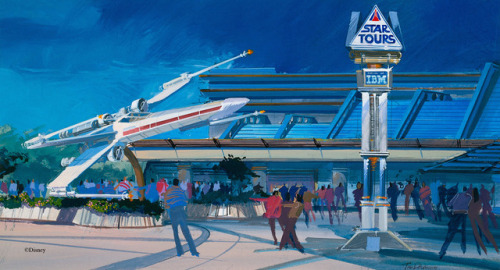 talesfromweirdland:Star Tours concept art. (The last two images are Disneyland Paris designs.) 