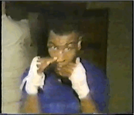 miketysonknockouts:  The basics of Cus D’amato’s peek a boo style was to move forward aggressively without getting hit while being in a position to unleash hell with either hand. A bag filled sand hanging from a rope was used to drill the proper head