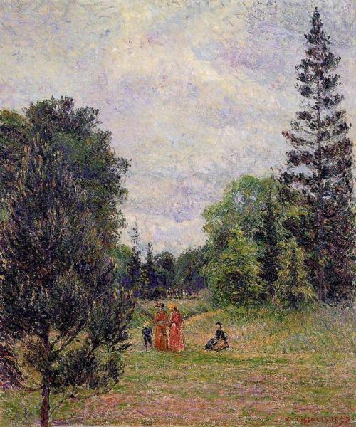 artist-pissarro: Kew Gardens, Crossroads near the Pond, 1892, Camille PissarroMedium: oil on canvas