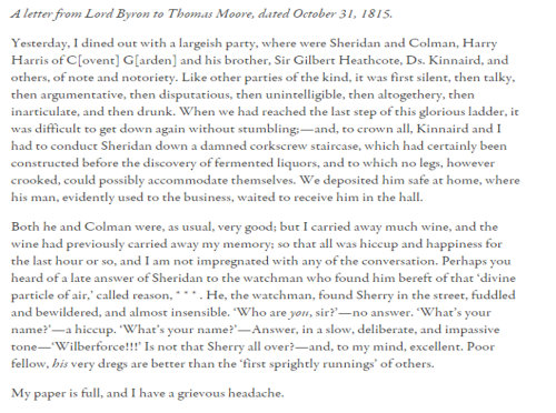 beau–brummell:This is what Lord Byron did exactly 200 years ago.