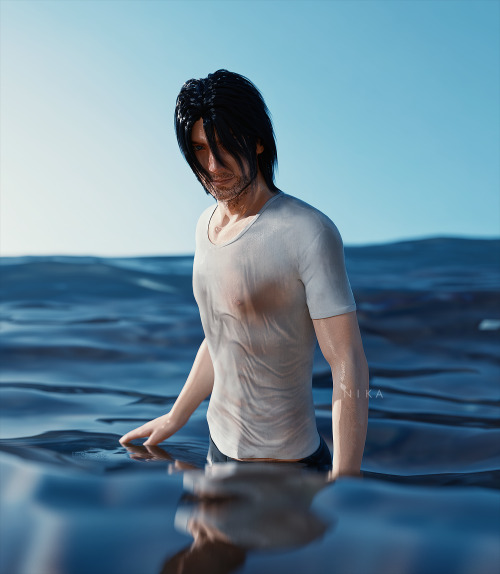 3deliciousdigital:After the Ignis version I decided to make it into a series, just because wet shirt