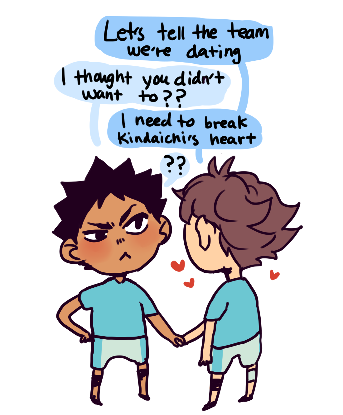 flunflun:  I need more heartbroken/struggling-with-crush-on-iwa-chan Kindaichi +