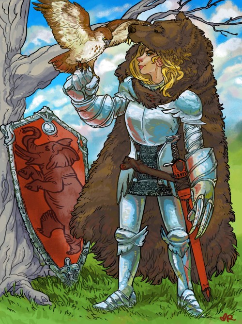 roachpatrol: illustration of Lady Knight Rachel Berenson, from possibly the most kickass Animorphs A