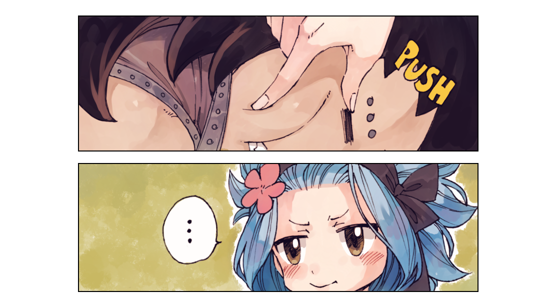 rboz:  gajeel loves to cuddle his smol womanBased on Mashima’s cute chibi Gajevy