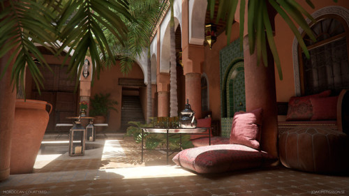 Moroccan courtyard, photo by Joakim Stigsson