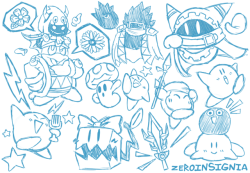 zeroinsignia:heres another batch of kirby doodles! i feel like doodling is subtly helping me improve!