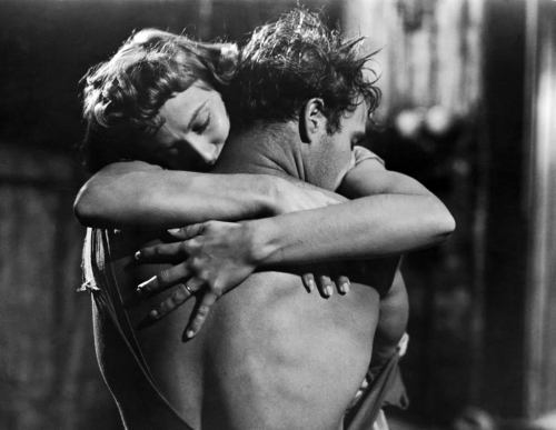 Marlon Brando and Vivien Leigh in A Streetcar Named Desire by Elia Kazan, 1951.