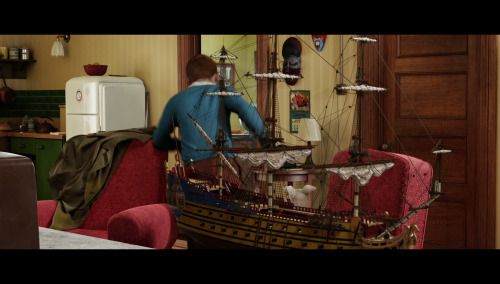 Tintin’s apartment in The Adventures of Tintin: The Secret of the Unicorn (2011)