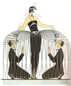 thisobscuredesireforbeauty:  Erté: “The improvised cage,” a costume for the 1922 edition of The Greenwich Village Follies.Source 