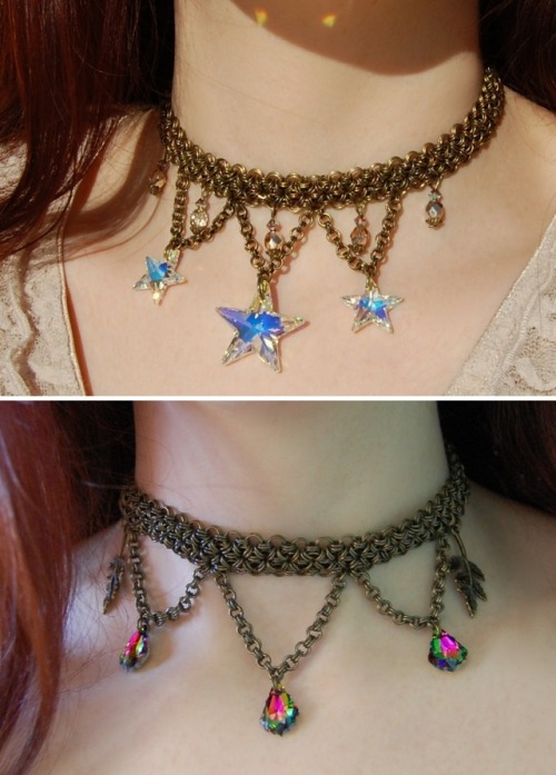 starfleek: sosuperawesome: Chokers and Necklaces by Herisson Rose on Etsy See our ‘jewelry&rsq