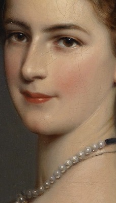 vint-agge-xx:Empress Elisabeth-  in Courtly Gala Dress with Diamond Stars (Sissi)-  Artist: Franz Xaver Winterhalter