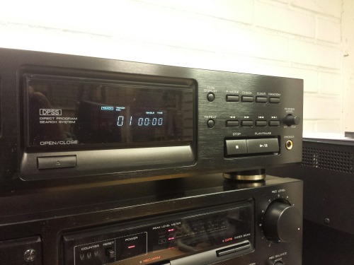 Kenwood Stereo Tower, 1990. Kenwood DP-1020 Compact Disc Player - Kenwood KX-2020 Stereo Cassette De