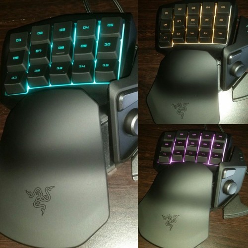 skimmonsowns: Showing off some of the cool colors of the new razer tartarus chroma!!! #pcgaming #raz