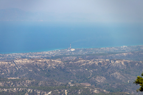 You have to climb high to see that beauty, as well.View from Profitis Ilias towards the coast. Soron