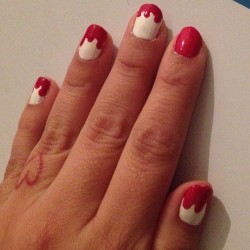 jenniferlainey:  Drip.  #nails #red #dripping  I want nails like this wrapped around my cock.