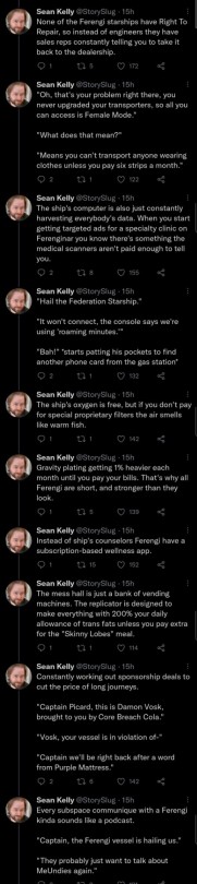 stra-tek:This twitter thread about Ferengi starships is genius
