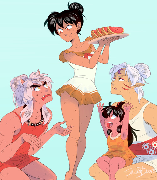 snickerdoots:  dog demons with man-buns, full view plz i have literally no idea where this came from i’ve been hot and nostalgic lately 