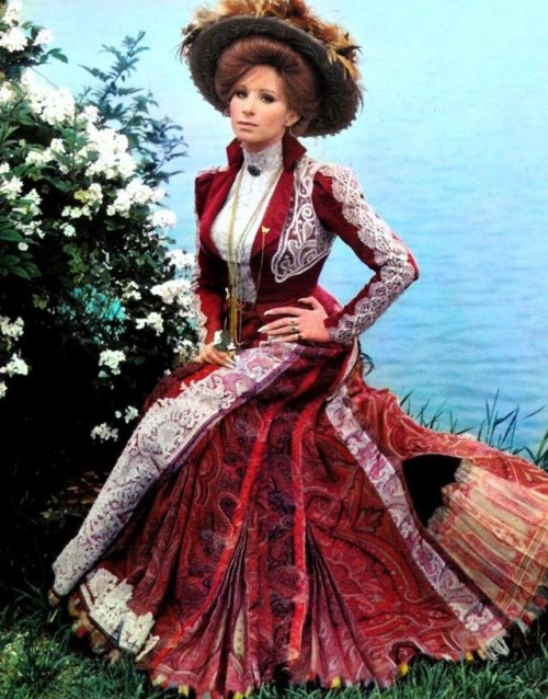 costumeloverz71: Dolly Levi’s (Barbra Streisand) Red dress… Hello, Dolly! (1969).. Costume by  Irene