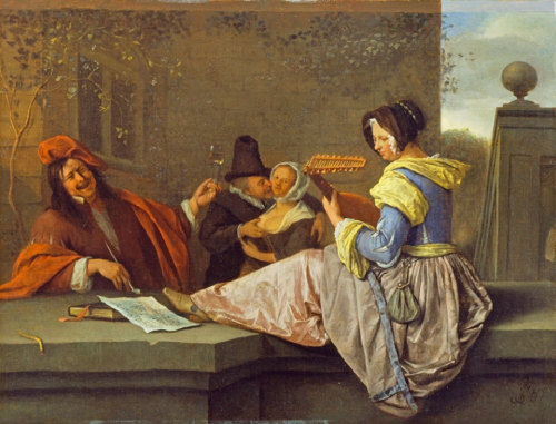 The Lute Player (c.1670). Jan Steen (Dutch, 1626-1679). Oil on canvas. The Wallace Collection.This p