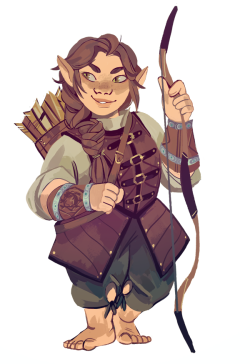 ybeedraws:commission of @starryprinxe‘s halfling!