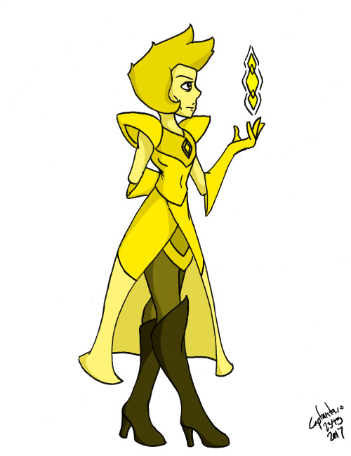 Something I did of Yellow Diamond from Steven Universe. I saw the recent episode a couple days ago. I didn’t like it much, but Lapis trying to be Amethyst was adorable. 