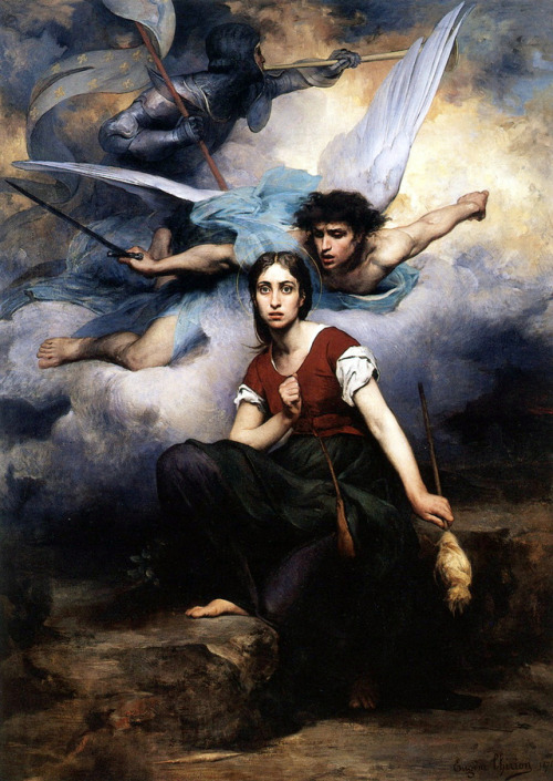 goghvanwillemvincent:Joan of Arc Listening to The Voices (1876) by Eugene Thirion (1839-1910).